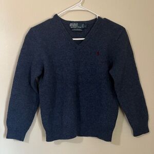 Polo Ralph Lauren Kids Blue V-Neck Sweater